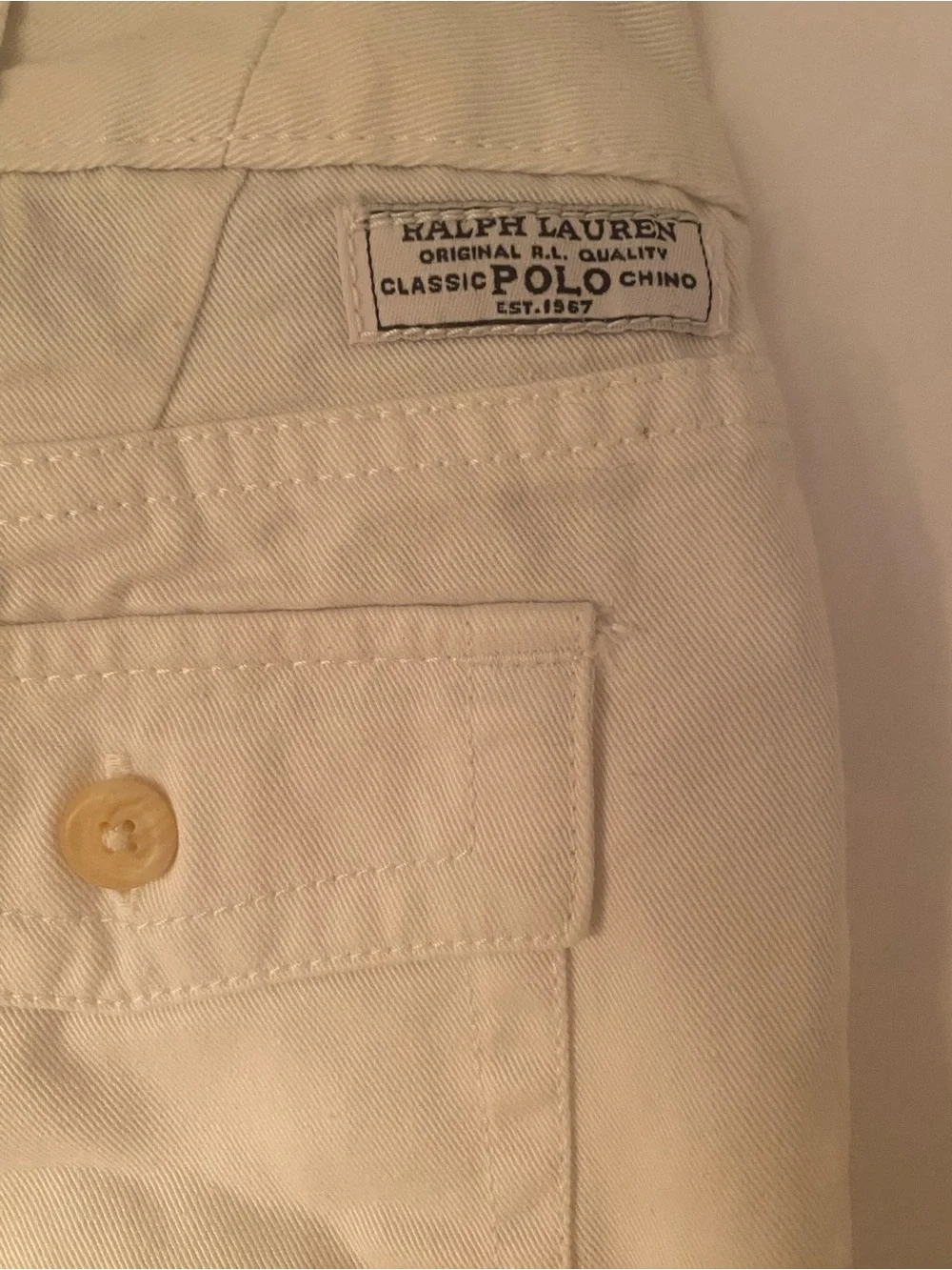 Ralph Lauren NWT Girls White Bermuda - Chino Twill Cotton Shorts Size 12